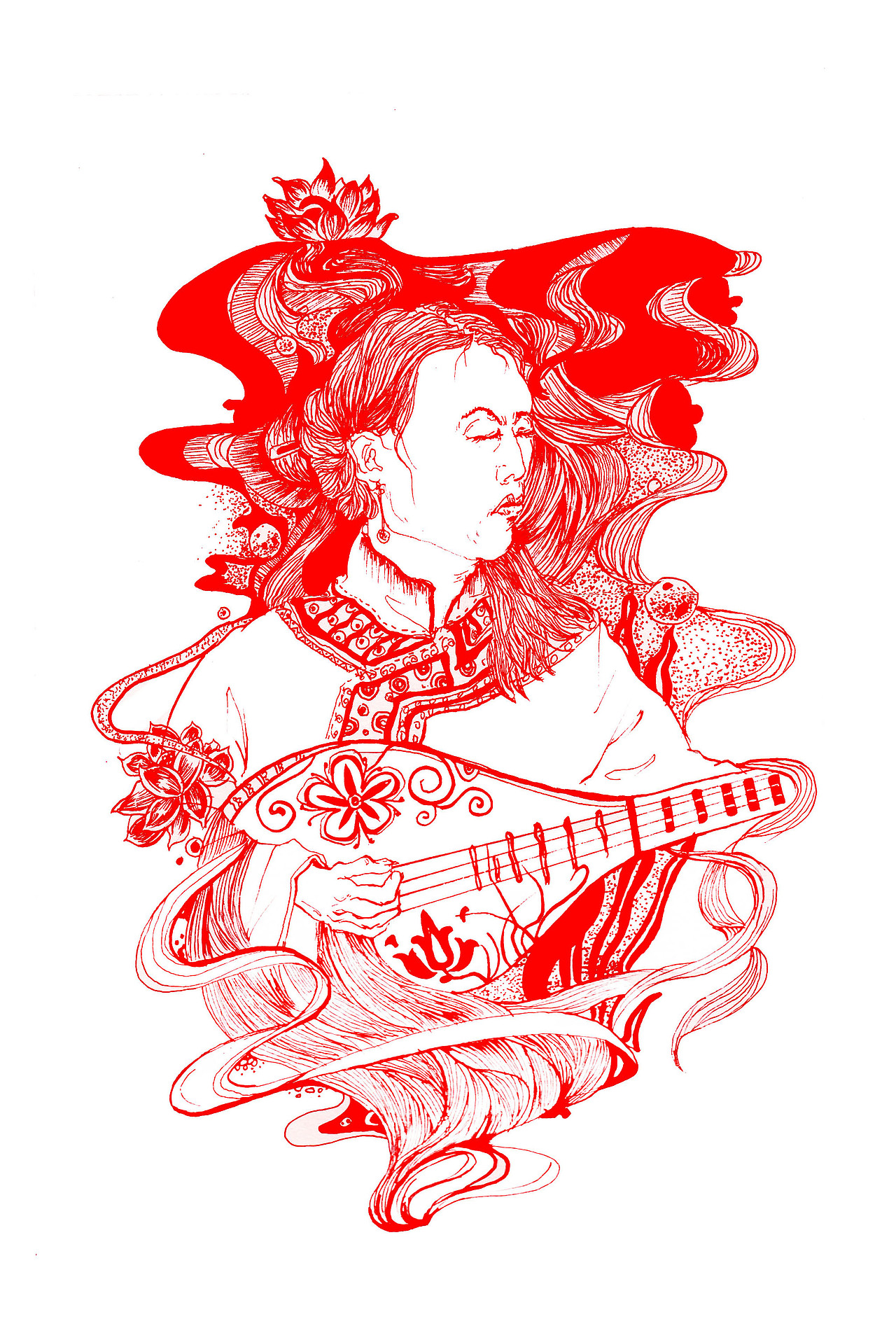 《风情万种》——插画创作（图ZMTQ1OTgzNDQ0） - 艺术插画 - 站酷设计师LqSheila原创素材 - 站酷ZCOOL