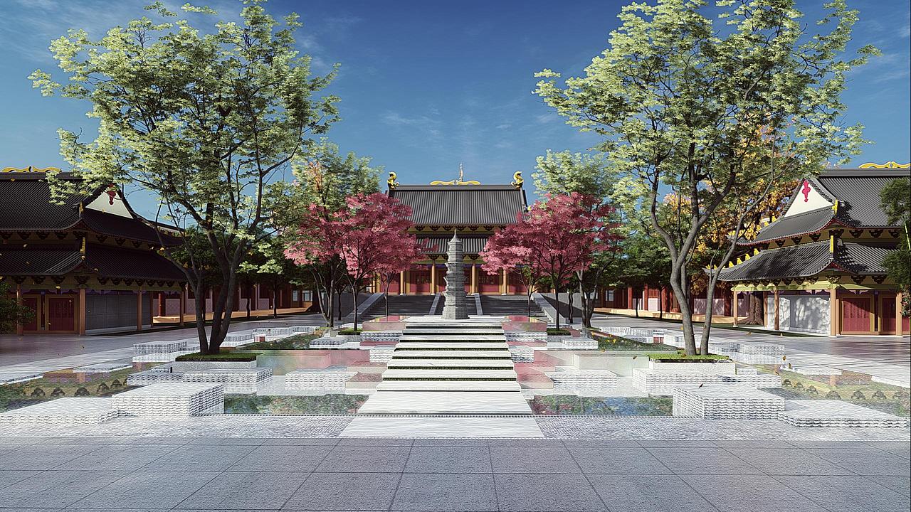 寺庙景观概念初稿 lumion动画（图ZMjE2MDg2MTI4） - 景观设计 - 站酷设计师梁西凹原创素材 - 站酷ZCOOL