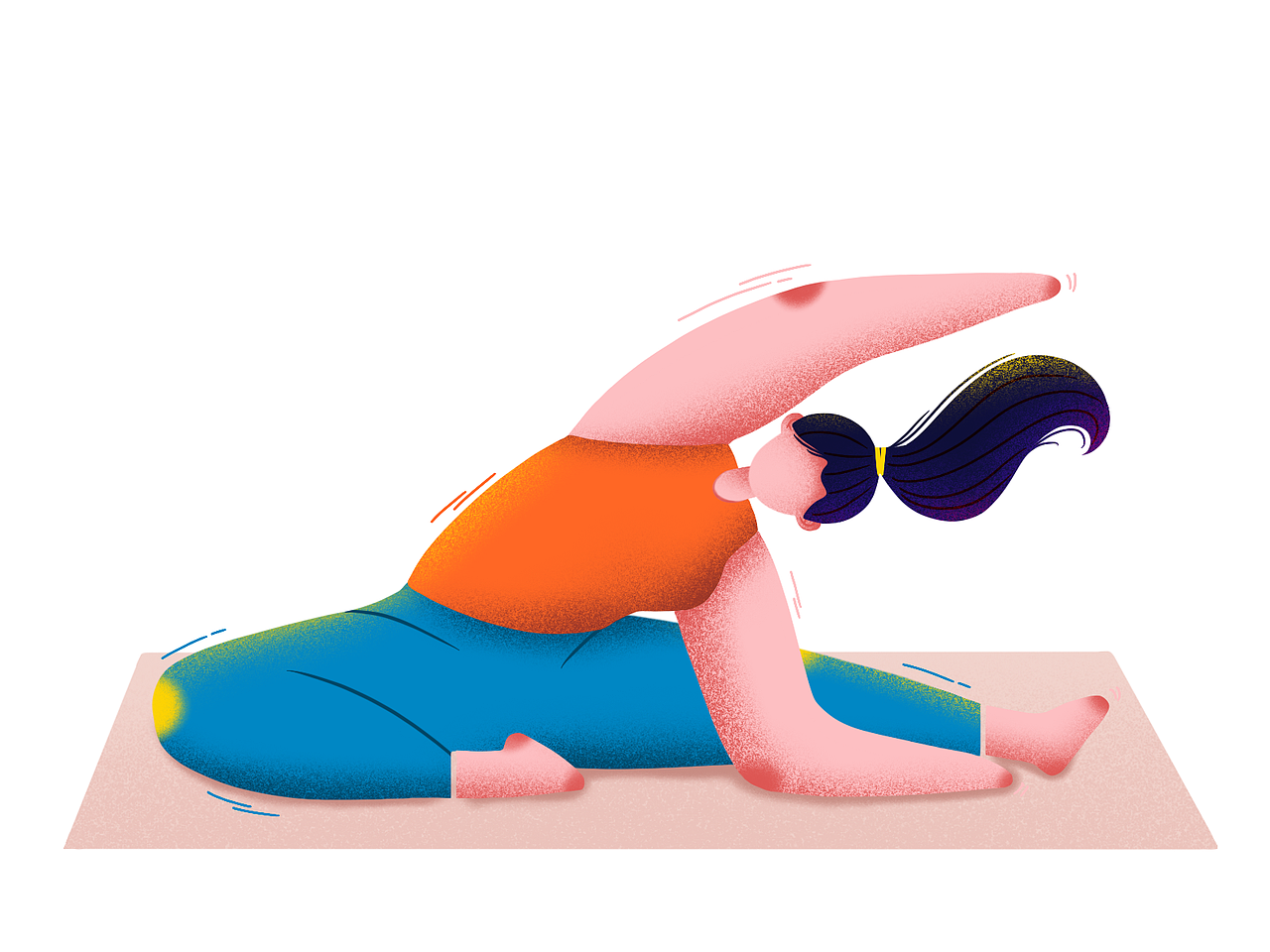 板绘人物插画练习-瑜伽篇（图ZMTgyOTc1NjEy） - 创作习作 - 站酷设计师雨路zz原创素材 - 站酷ZCOOL