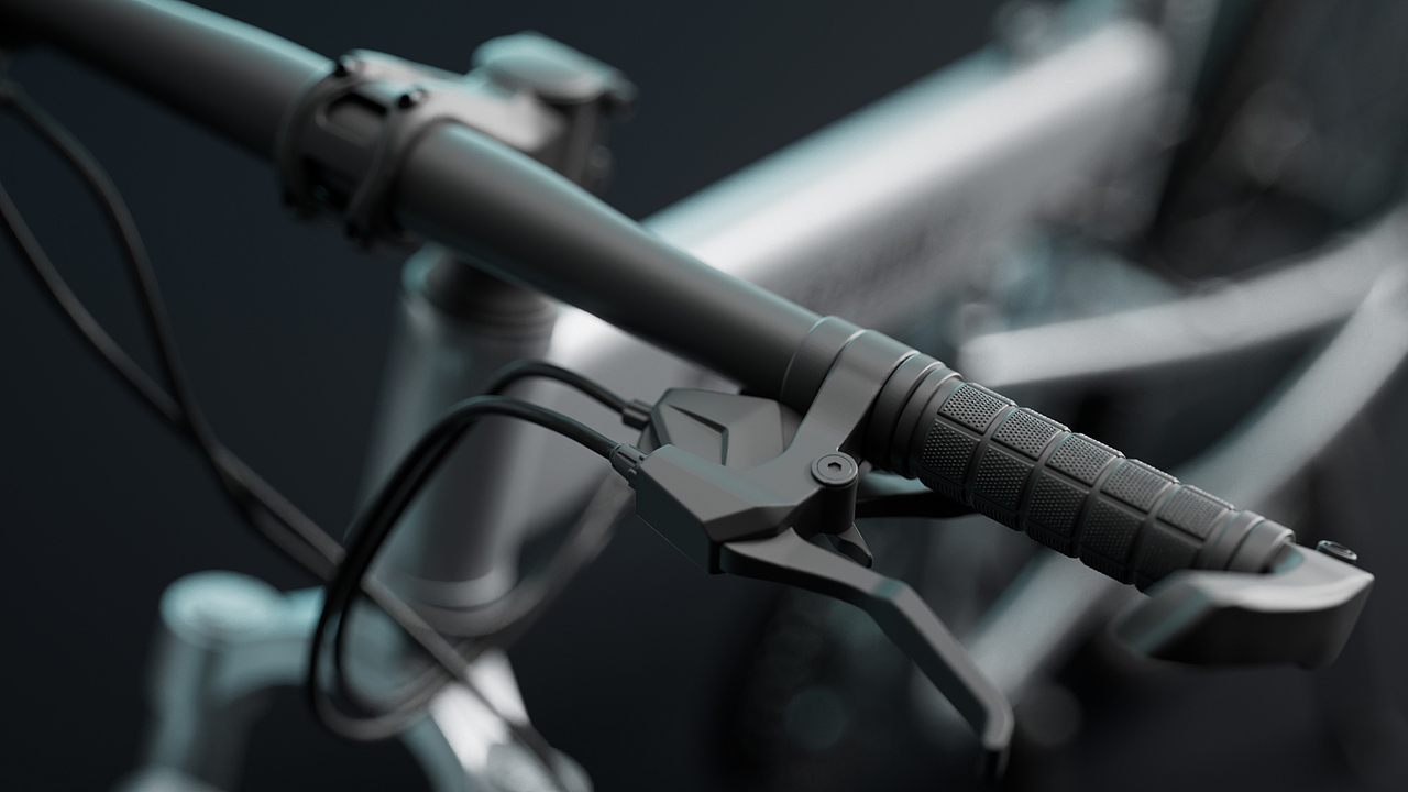 山地自行车模型｜freeform建模｜C4D渲染效果图