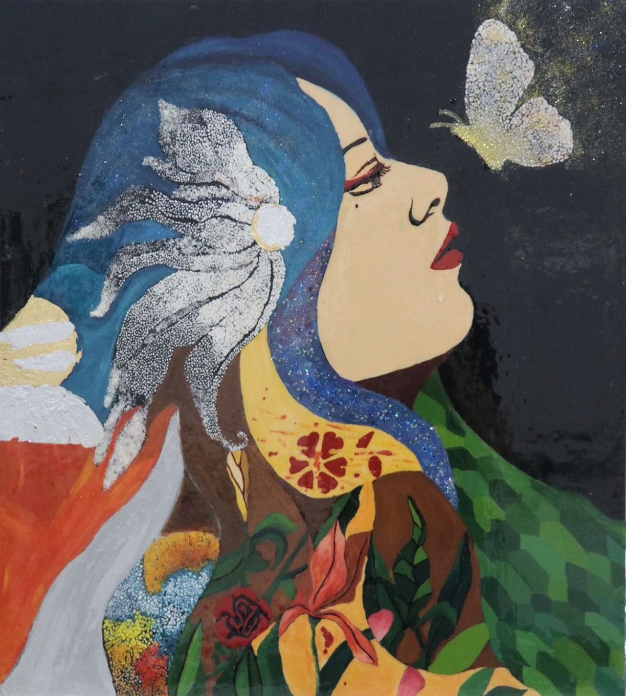 2年前 12 0 1 扬州  |  学生 漆画,创作于扬州,人生中第一幅漆画 原创