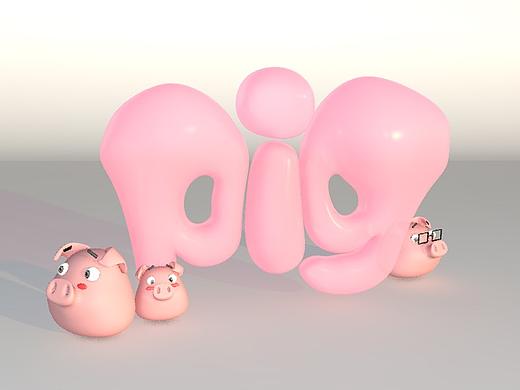 祝大家猪年快乐--C4D字体动效