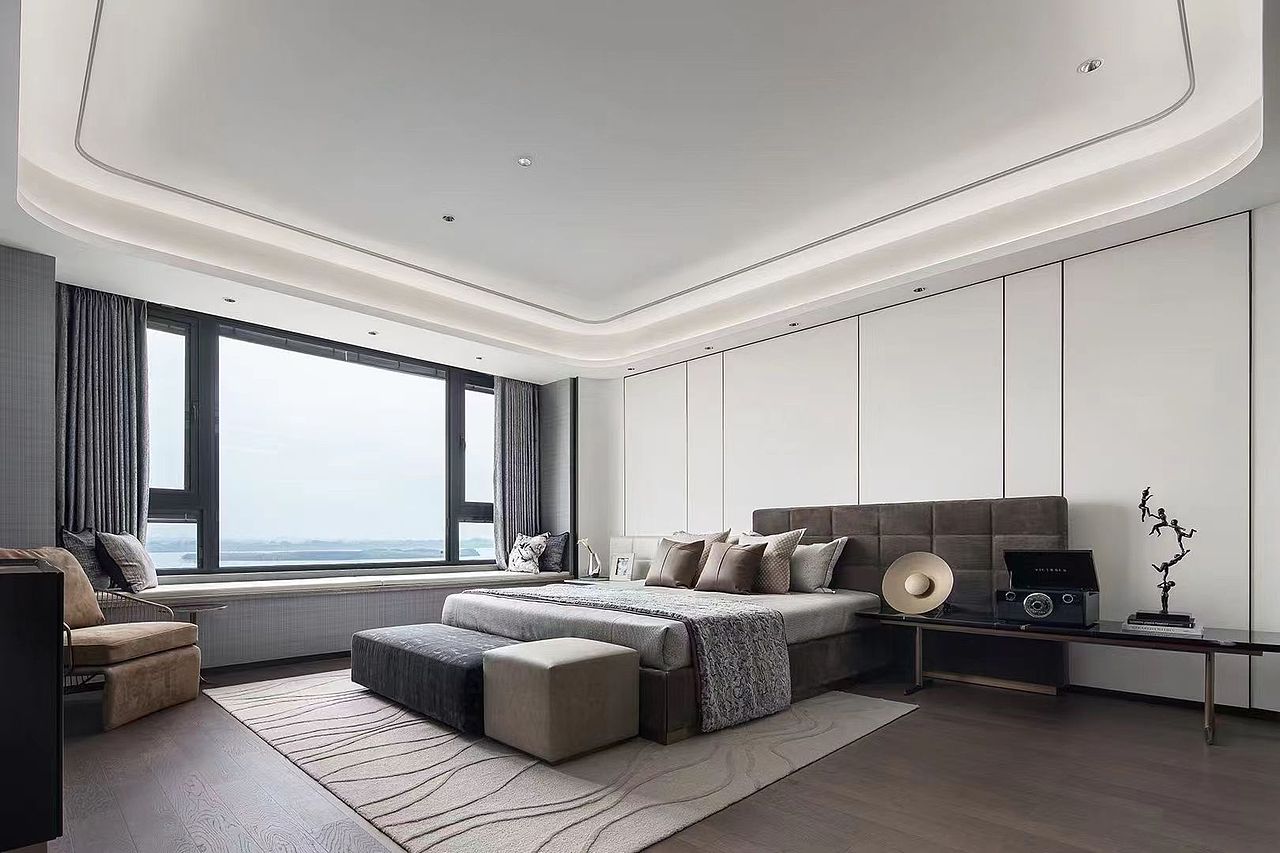 300平米大平层轻奢风格装修设计案例|龙发装饰大罗