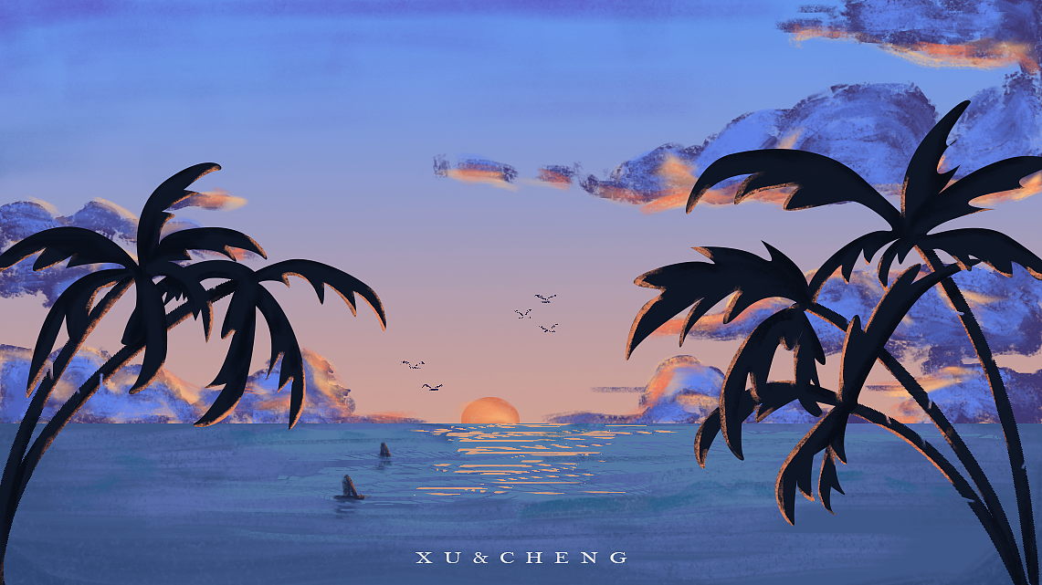 落日|插画|创作习作|许城 - 原创作品 - 站酷 (zcool)