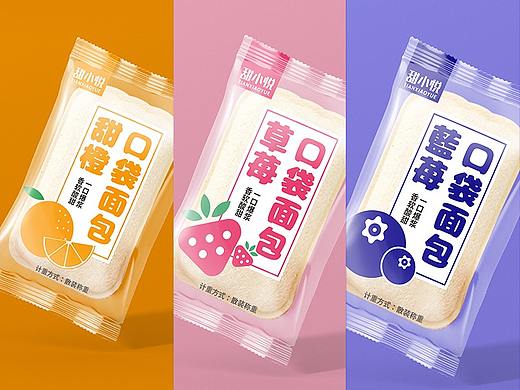 甜小悦口袋夹心面包包装设计