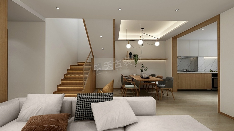 御璟湖山叠拼别墅装修,北欧风格设计,天古装饰设计师