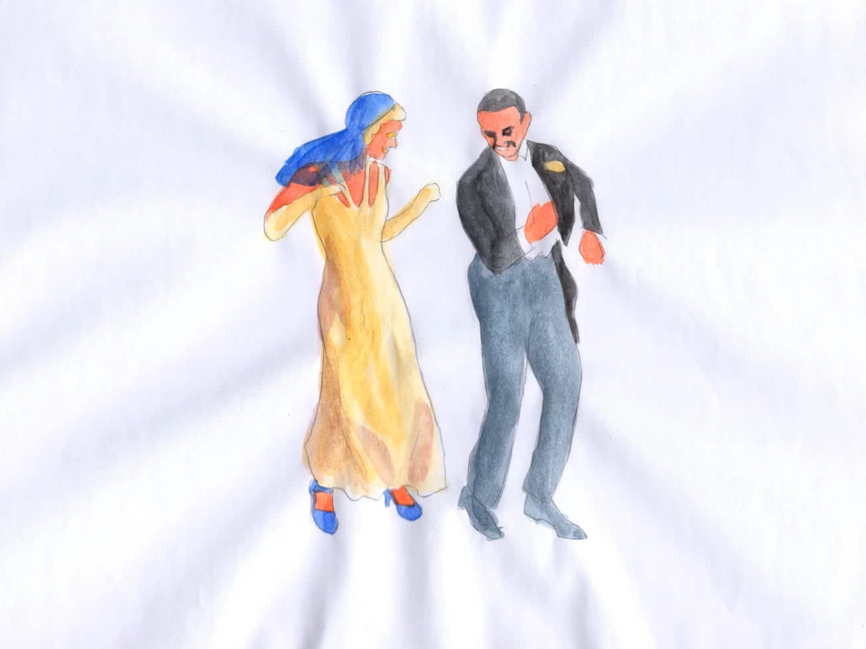 Shall We Dance 水彩转描动画_巫南Wmw站酷ZCOOL