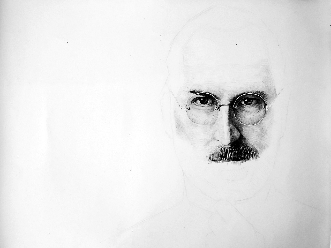 RL圆珠笔画手绘——《史蒂夫·乔布斯》（图ZNzg4MjUyMDg=） - 绘画 - 站酷设计师RLart原创素材 - 站酷ZCOOL