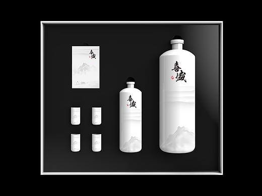 喜盛酒的整体包装设计方案B
