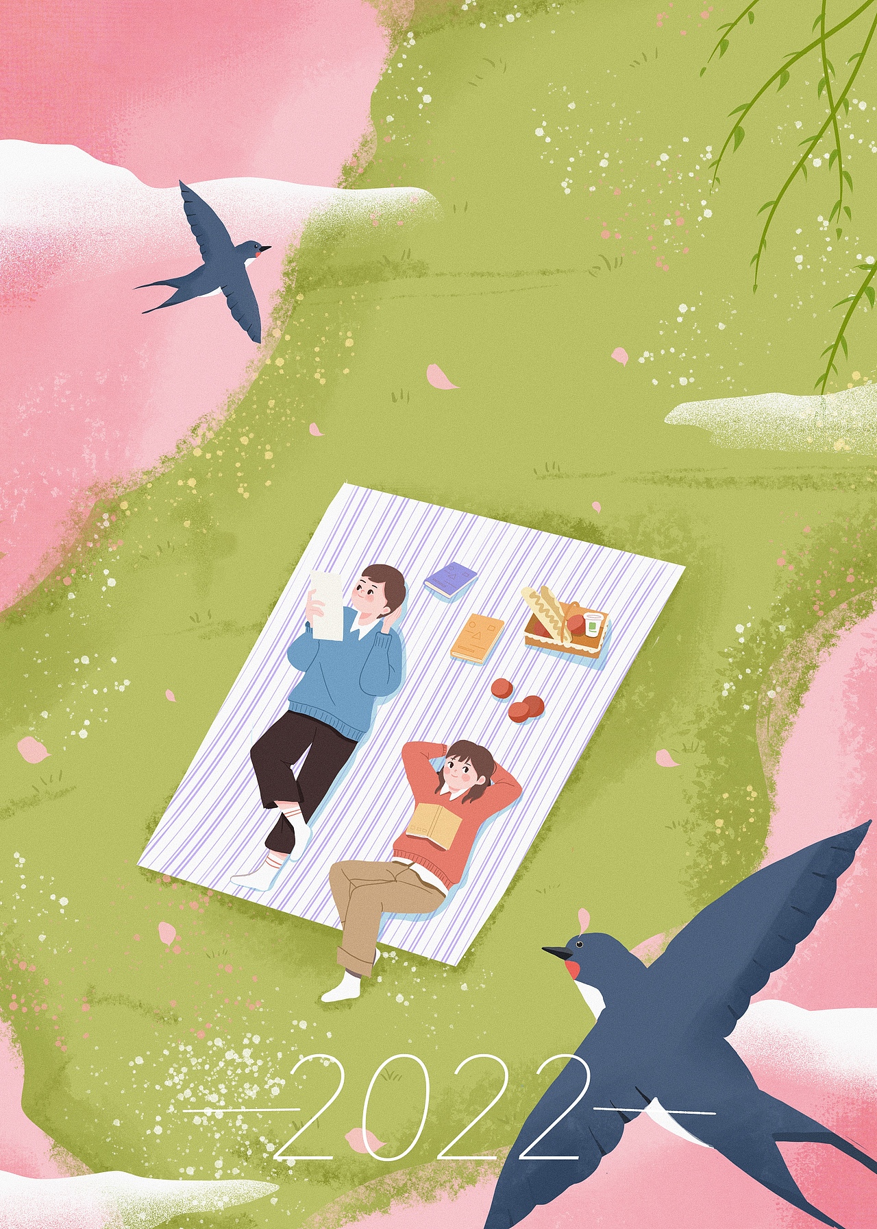关于春天：微风、野花、风筝、和你。（图ZMjgxMDk5MjY4） - 创作习作 - 站酷设计师蘑菇幺幺原创素材 - 站酷ZCOOL