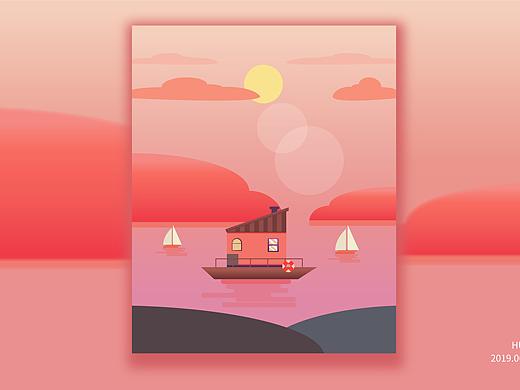 扁平风插画临摹