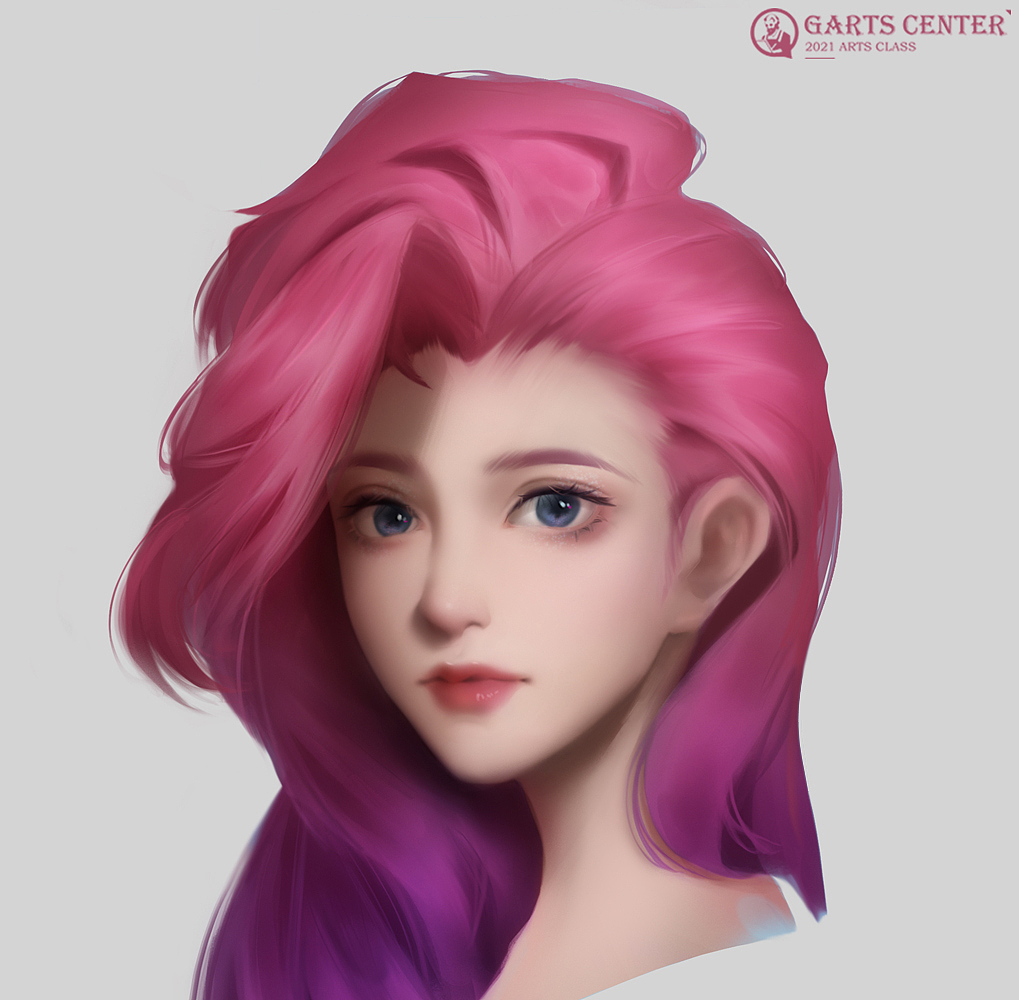 匠人绘基础班21春学生女性头像作业节选1