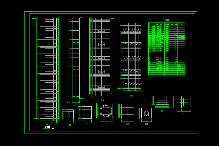 CAD框架教学楼建筑设计结构施工图