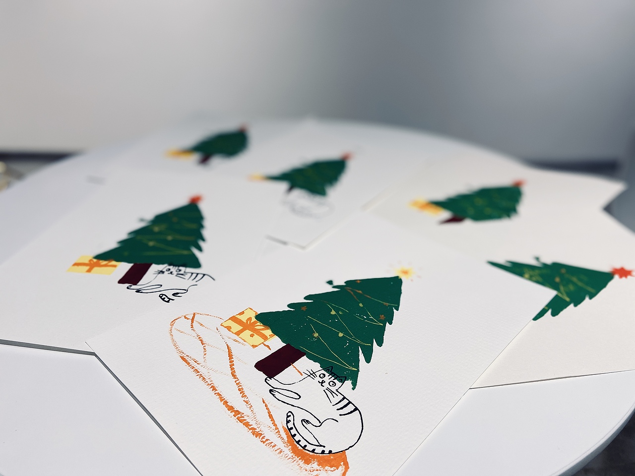 《圣誕絲網印》（圖ZMTkwODM4MjQ0） - 繪畫 - 站酷設計師阿尾猿原創(chuàng)素材 - 站酷ZCOOL