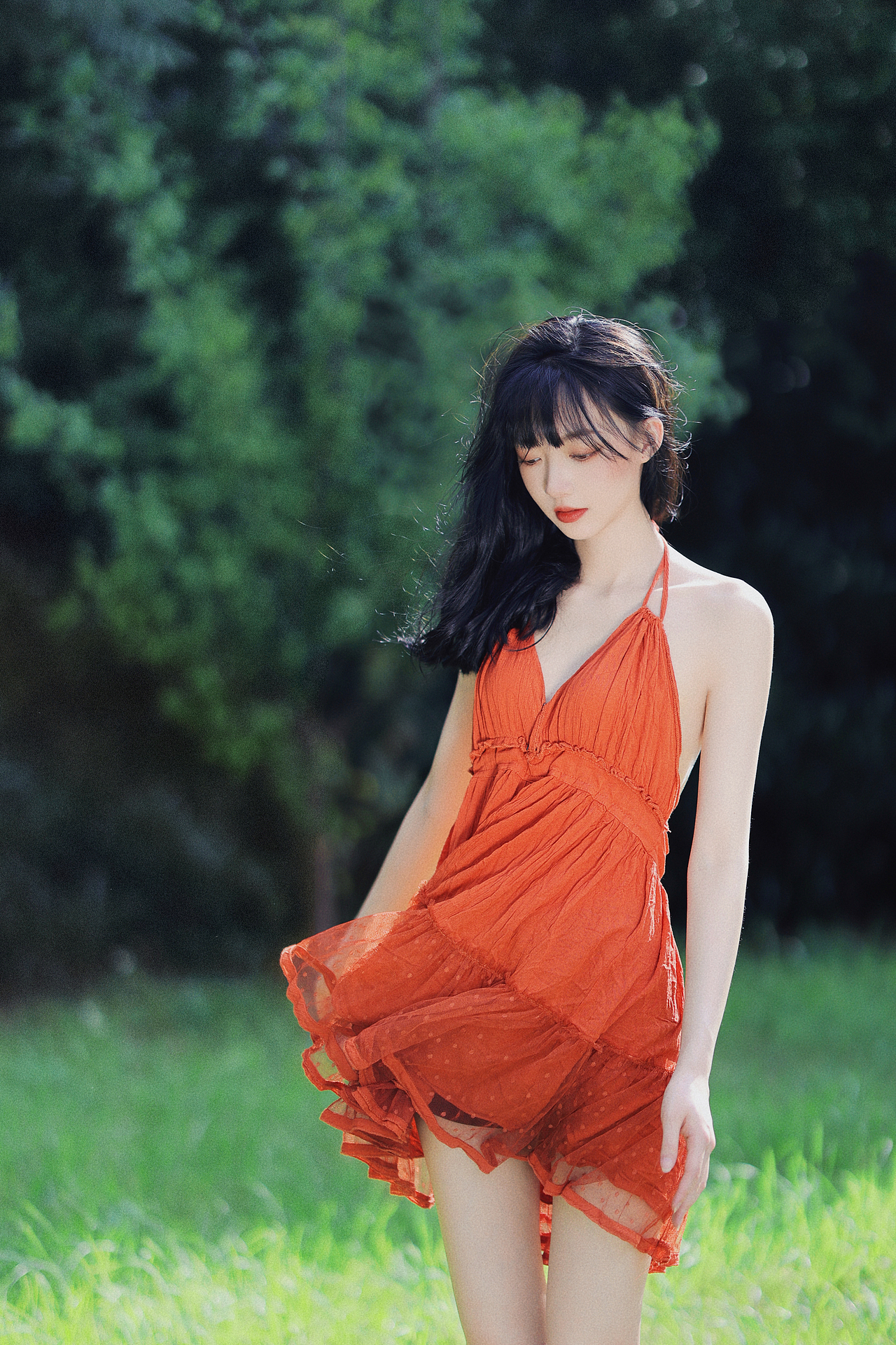 红裙少女写真（图ZMzEwNjQ5MjAw） - 人像摄影 - 站酷设计师流浪的维纳斯原创素材 - 站酷ZCOOL