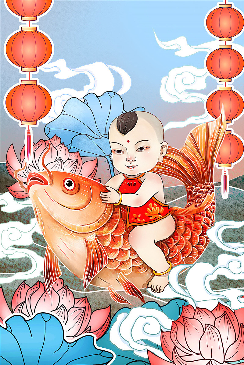 国风潮流商业插画