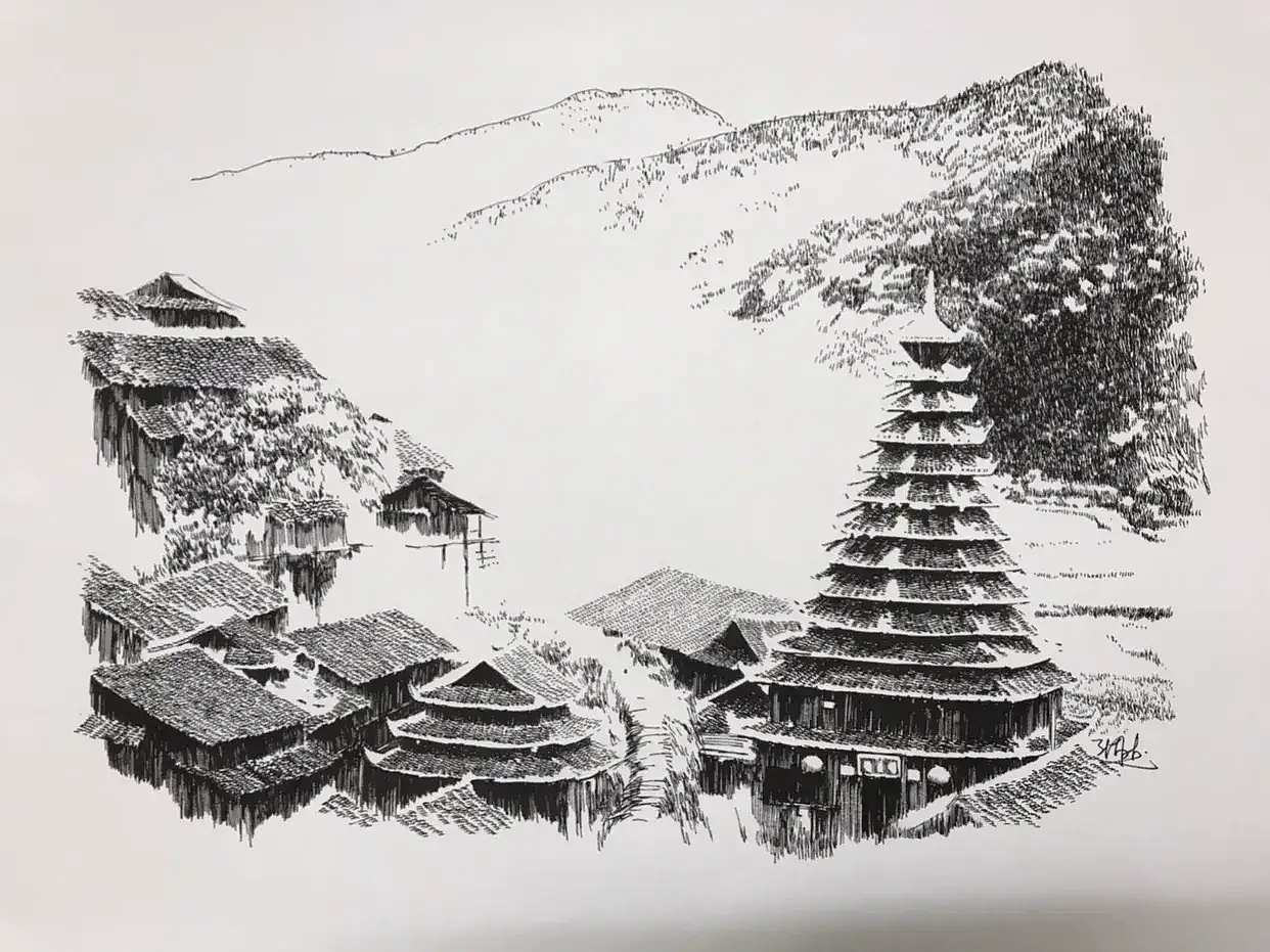 马国斌钢笔画展2021年12月30日下午4点广西柳州市图书