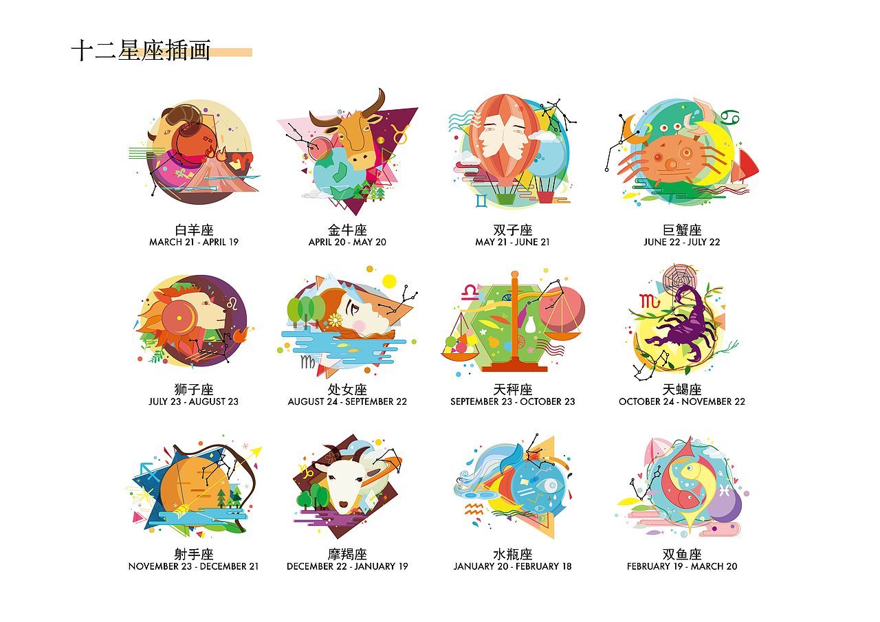 [网页设计] 星座主题信息网站 Horoscope Website（图ZNzE1MzUxNDg=） - 其他网页 - 站酷设计师yukiii118原创素材 - 站酷ZCOOL