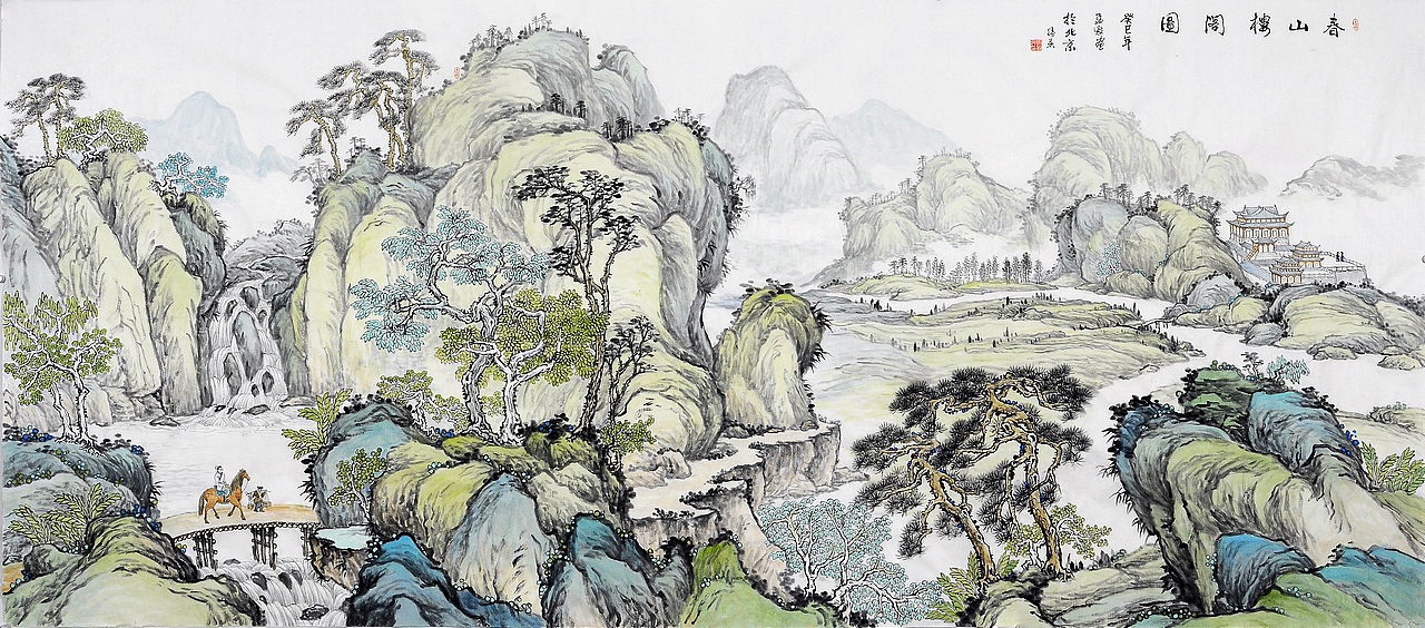 老师张胜英山水画（图ZMTM4MzYyNTEy） - 绘画 - 站酷设计师阻尼原创素材 - 站酷ZCOOL