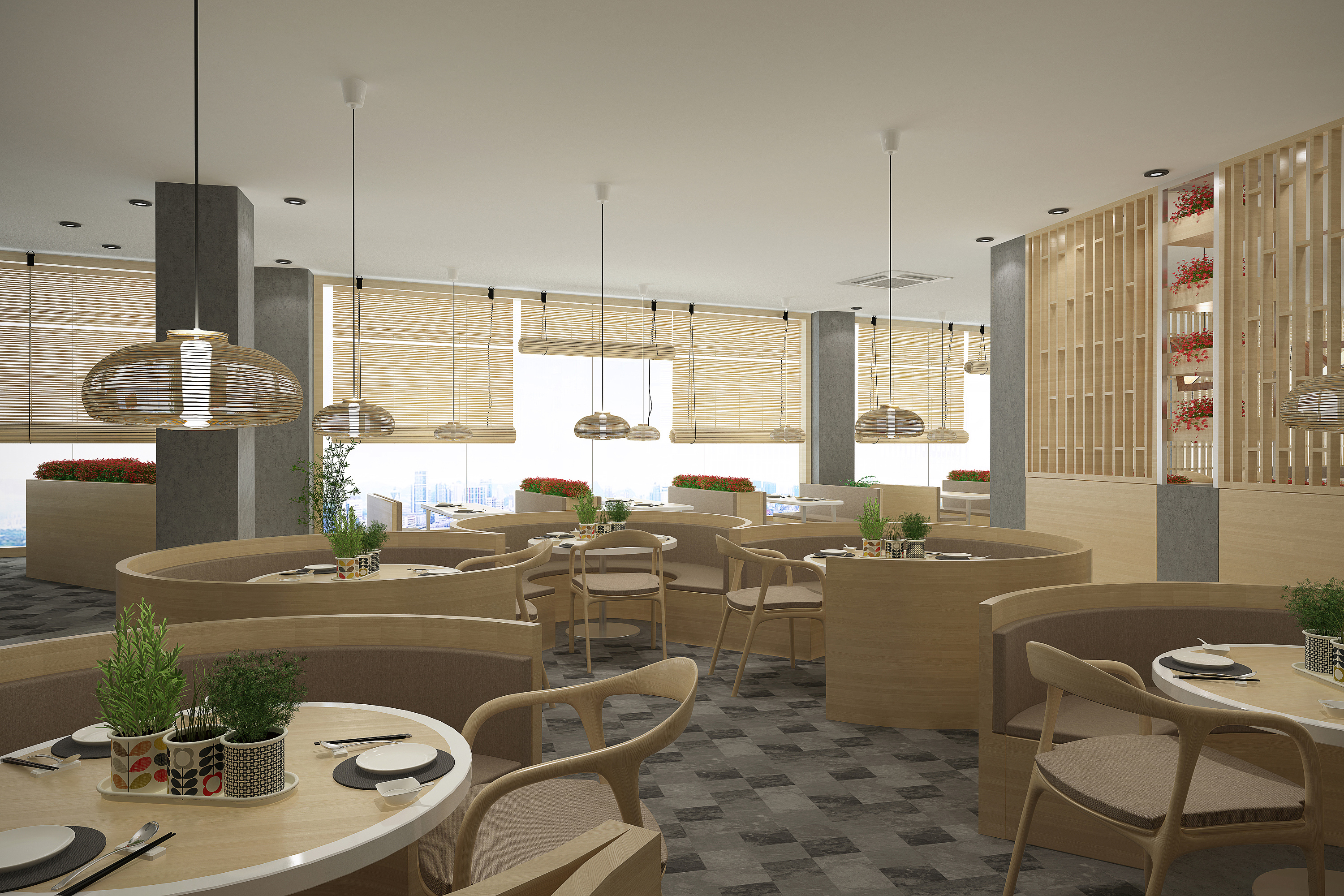 毕业设计-日式餐厅|空间|室内设计|chenjie0321 - 原创作品 - 站酷