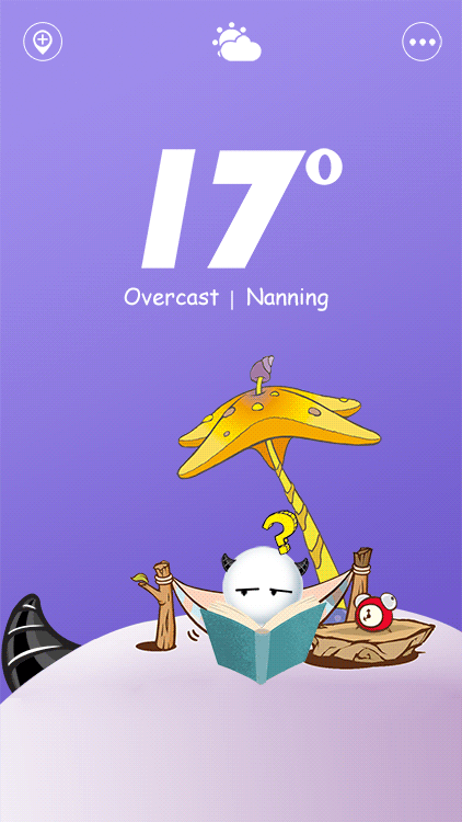 Funzone超萌小怪兽APP（天气主题）（图ZNTM1MTI0MjQ=） - 主题/皮肤 - 站酷设计师张斯雨原创素材 - 站酷ZCOOL