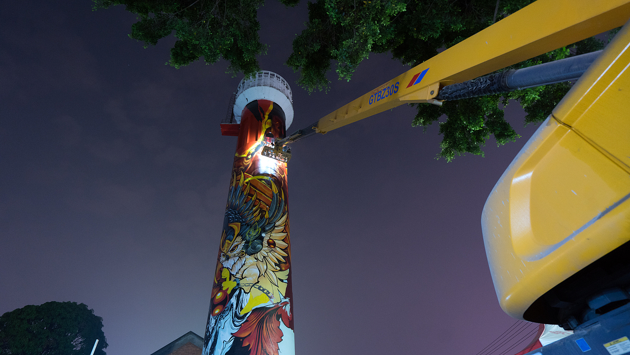 mts涂鸦团队-如何将一座33米高的水塔变成知名地标建筑