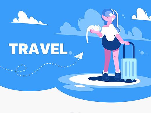 一组旅行类图标