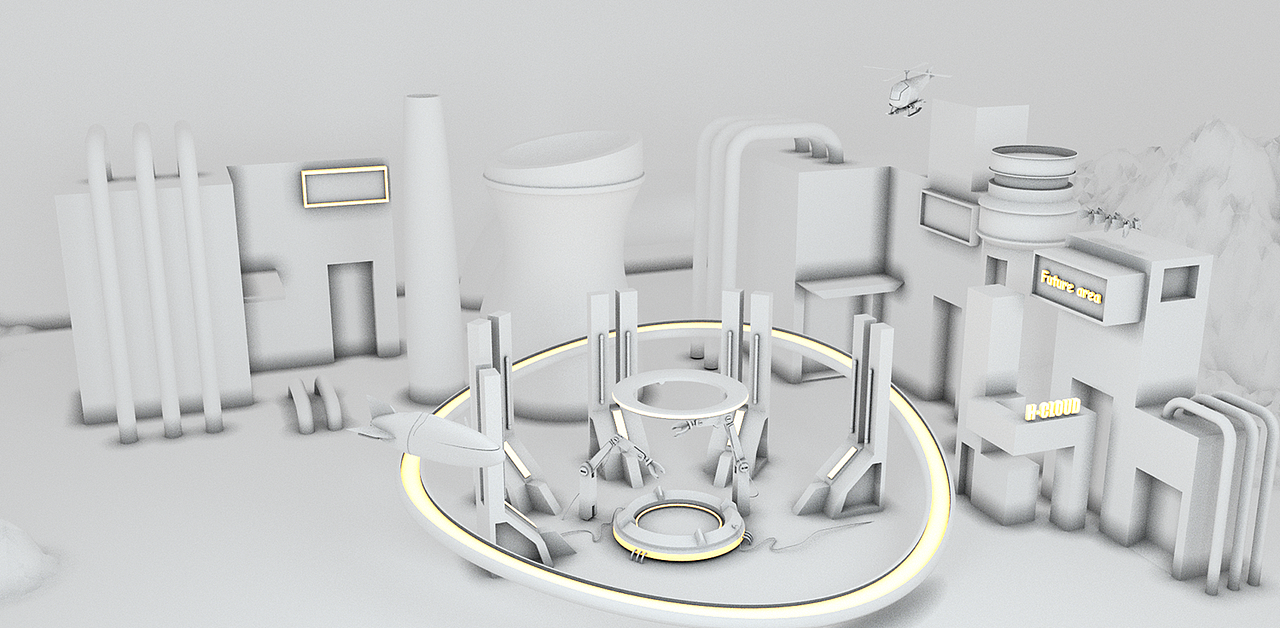 C4D结构-未来城DEMO（图ZMjcwOTM5NTgw） - 场景 - 站酷设计师大叔的一拳原创素材 - 站酷ZCOOL
