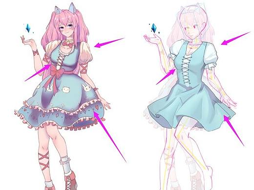 CG绘画丨板绘教程丨原画教程丨这张动漫板绘怎么用火柴人修改？