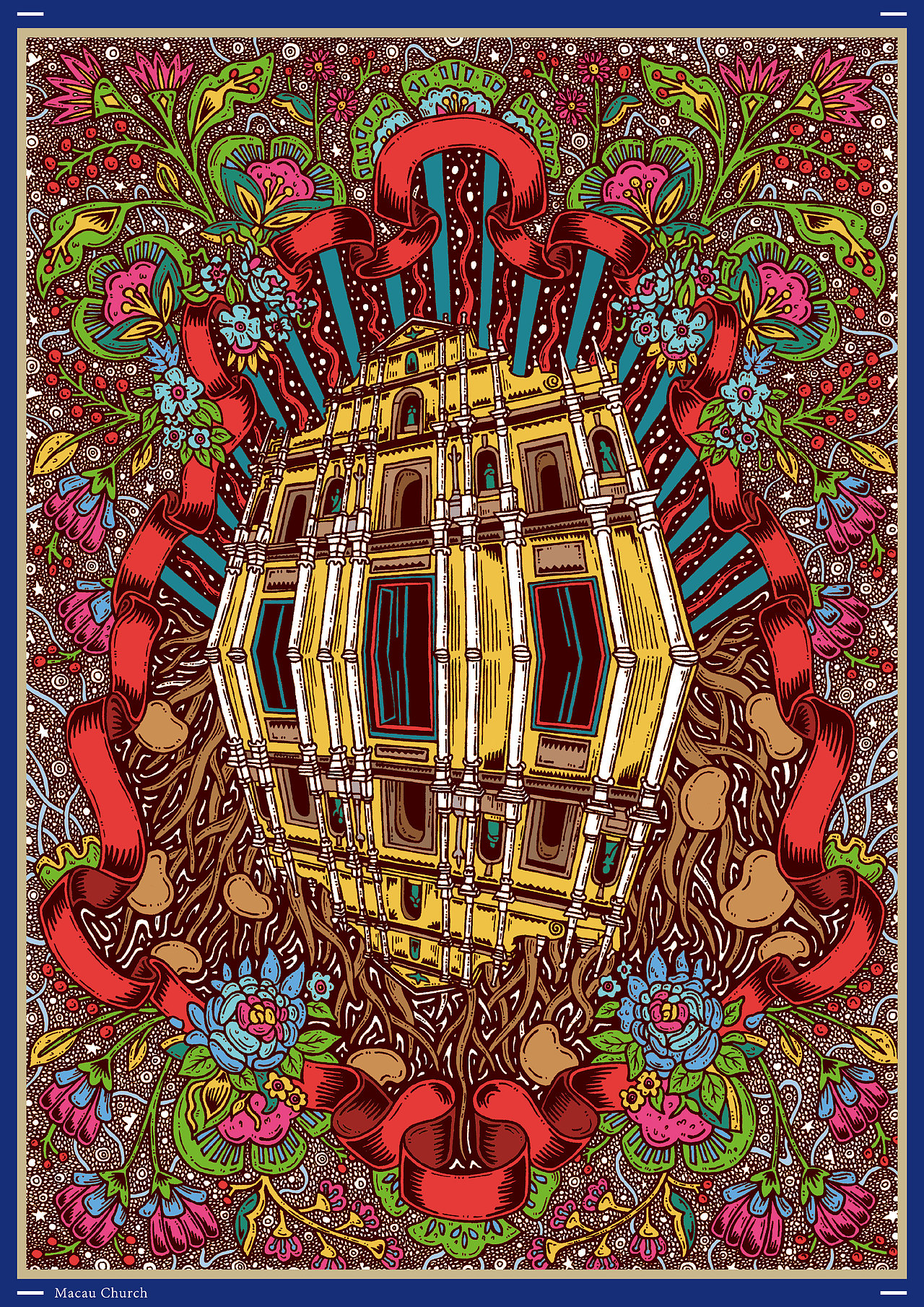 澳门教堂 Macau Church（图ZNzUwODYyMzY=） - 商业插画 - 站酷设计师车车向前冲原创素材 - 站酷ZCOOL
