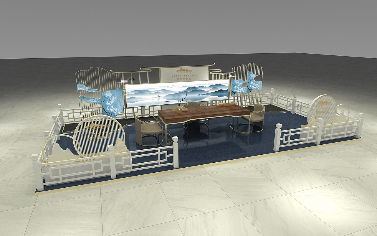 新中式展位（图ZMjA3NjE4MDEy） - 其他三维 - 站酷设计师威鹏设计原创素材 - 站酷ZCOOL