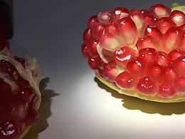 石榴及纸筒拍的光