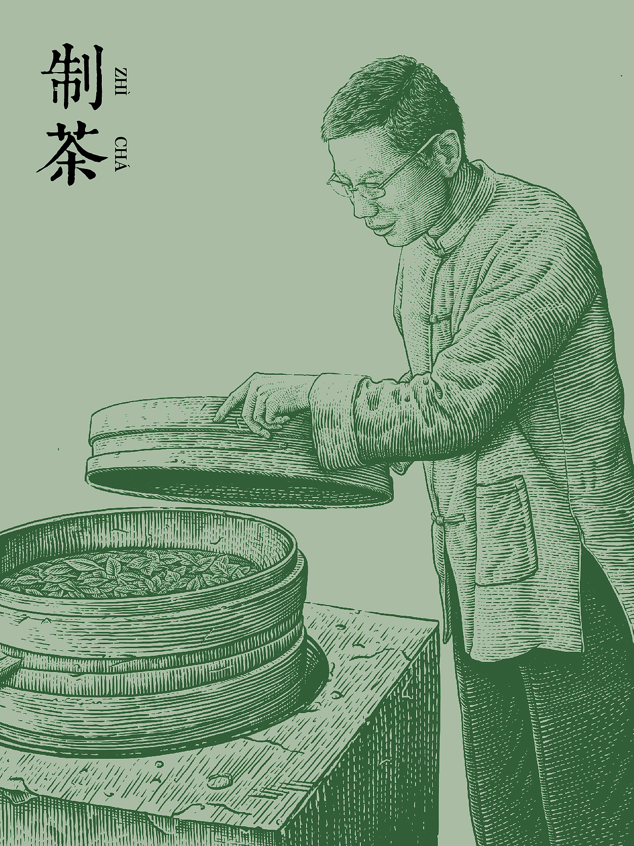 原创插画|制茶