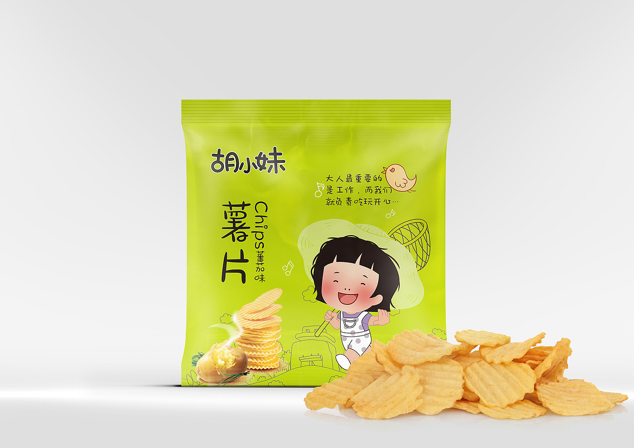 胡小妹休闲食品包装设计