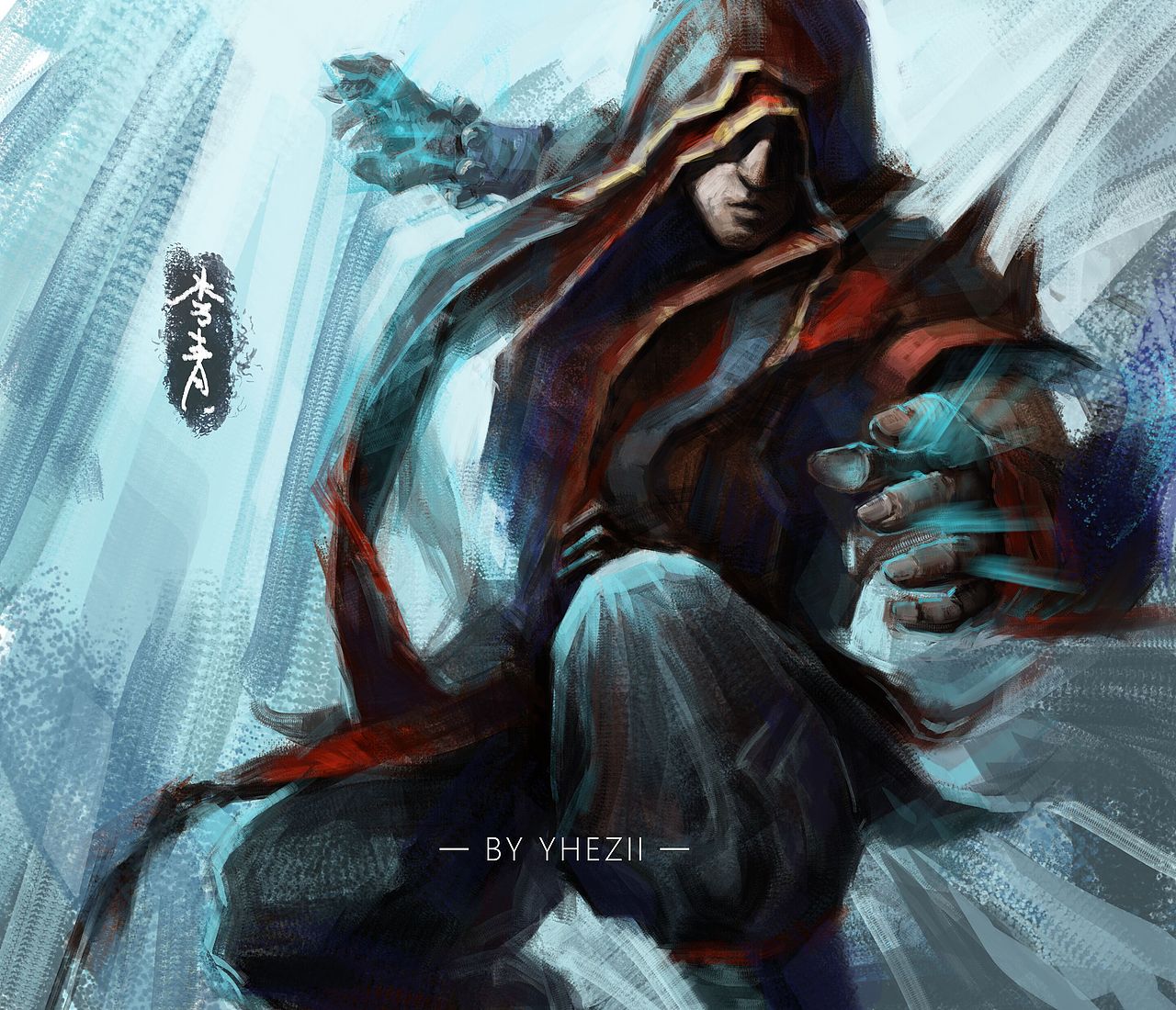 板绘练习英雄联盟盲僧原画