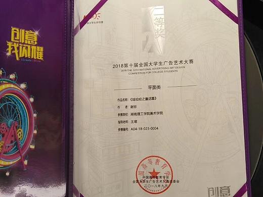 第十届大学生广告艺术大赛平面类国家二等奖