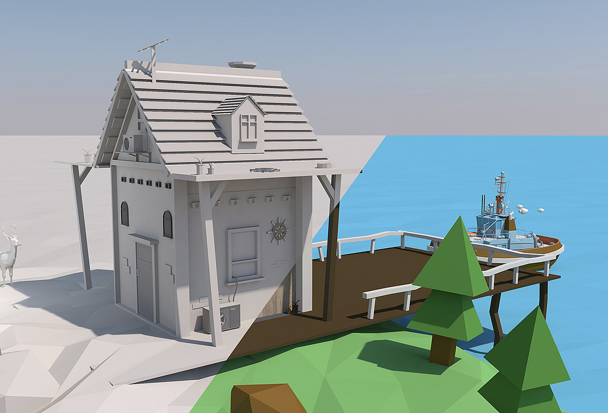 lowpoly风格（图ZMTE1MDEwNDYw） - 场景 - 站酷设计师Musen_沐森原创素材 - 站酷ZCOOL