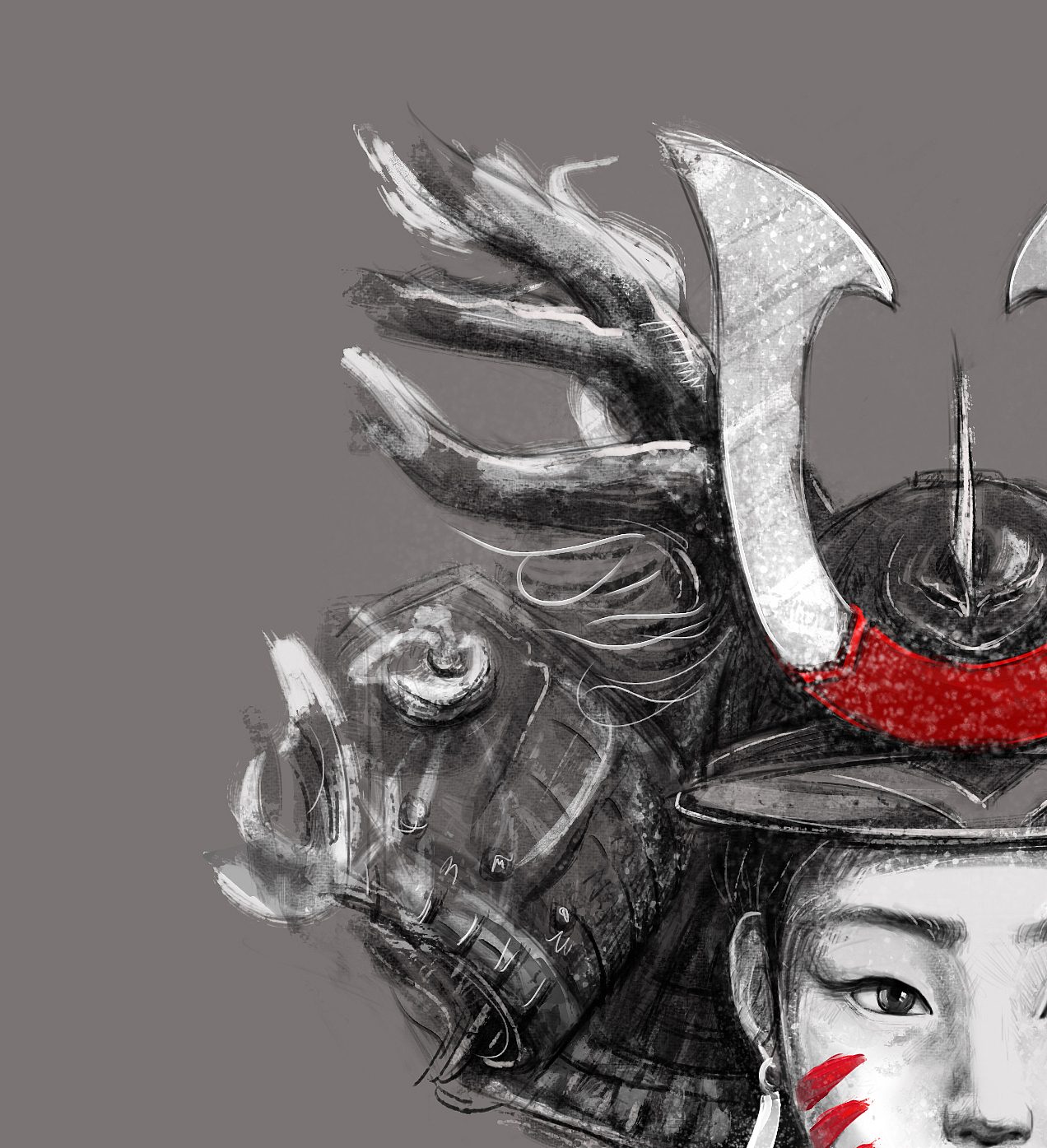 关于武士的素描绘画练习（图ZMTEyMjQyMzI4） - 创作习作 - 站酷设计师xubotao原创素材 - 站酷ZCOOL