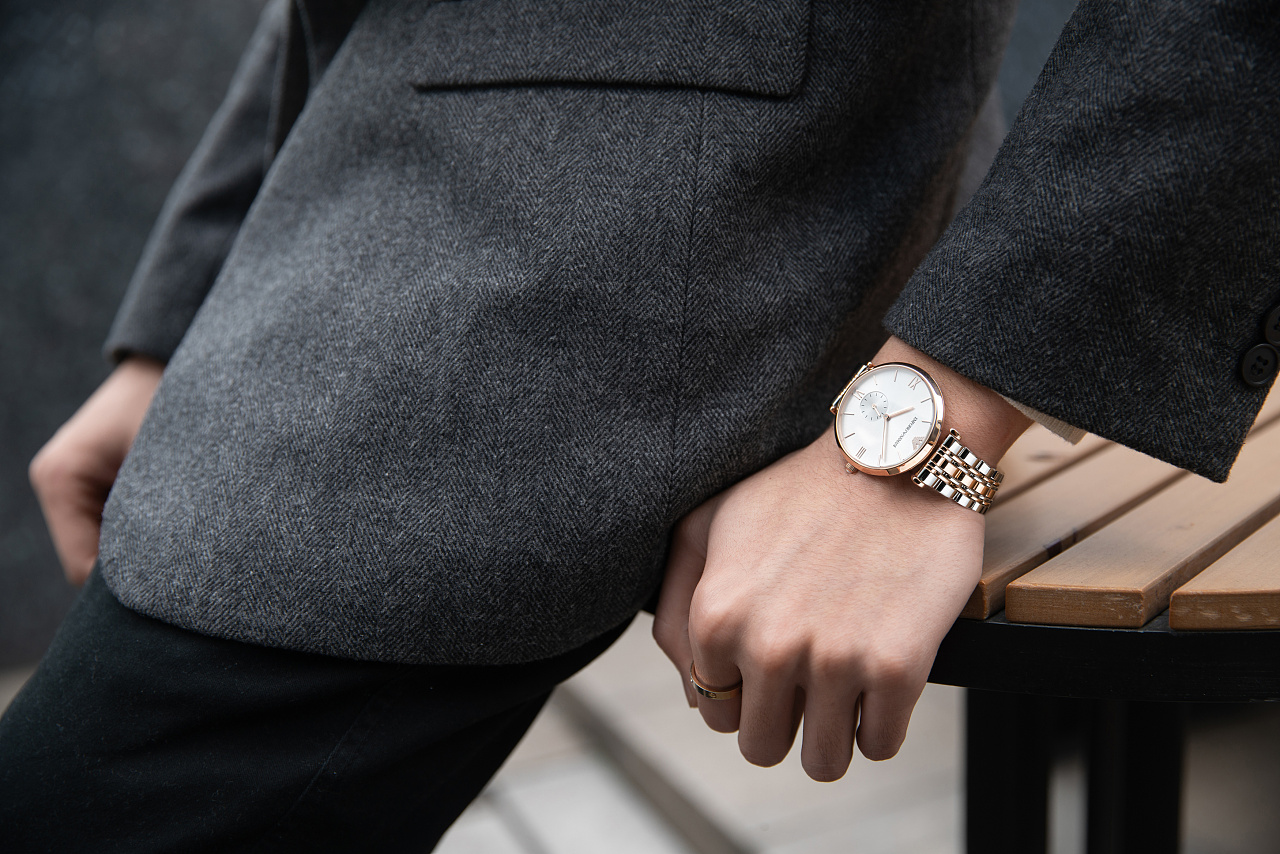 手表拍摄armani手表场景图佩戴图视频