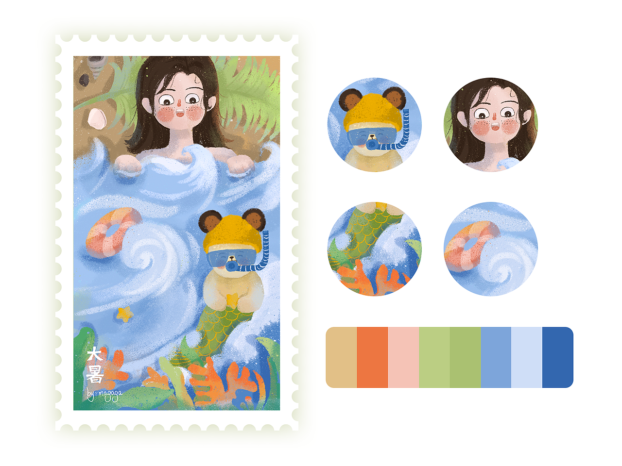 二十四節(jié)氣- - -春夏篇（圖ZMjA2MTIxNTI4） - 閃屏/壁紙 - 站酷設(shè)計師magagaya原創(chuàng)素材 - 站酷ZCOOL