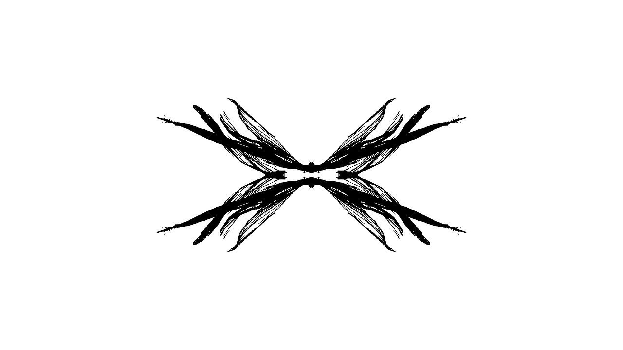 黑白炭笔抽象意境