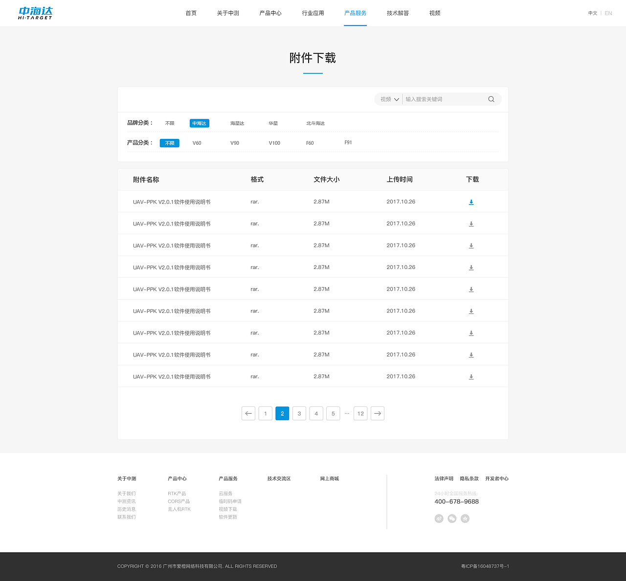 中海达测绘公司网站产品内页设计（图ZMTQ1MDc4MTUy） - 企业官网 - 站酷设计师liujia_411原创素材 - 站酷ZCOOL