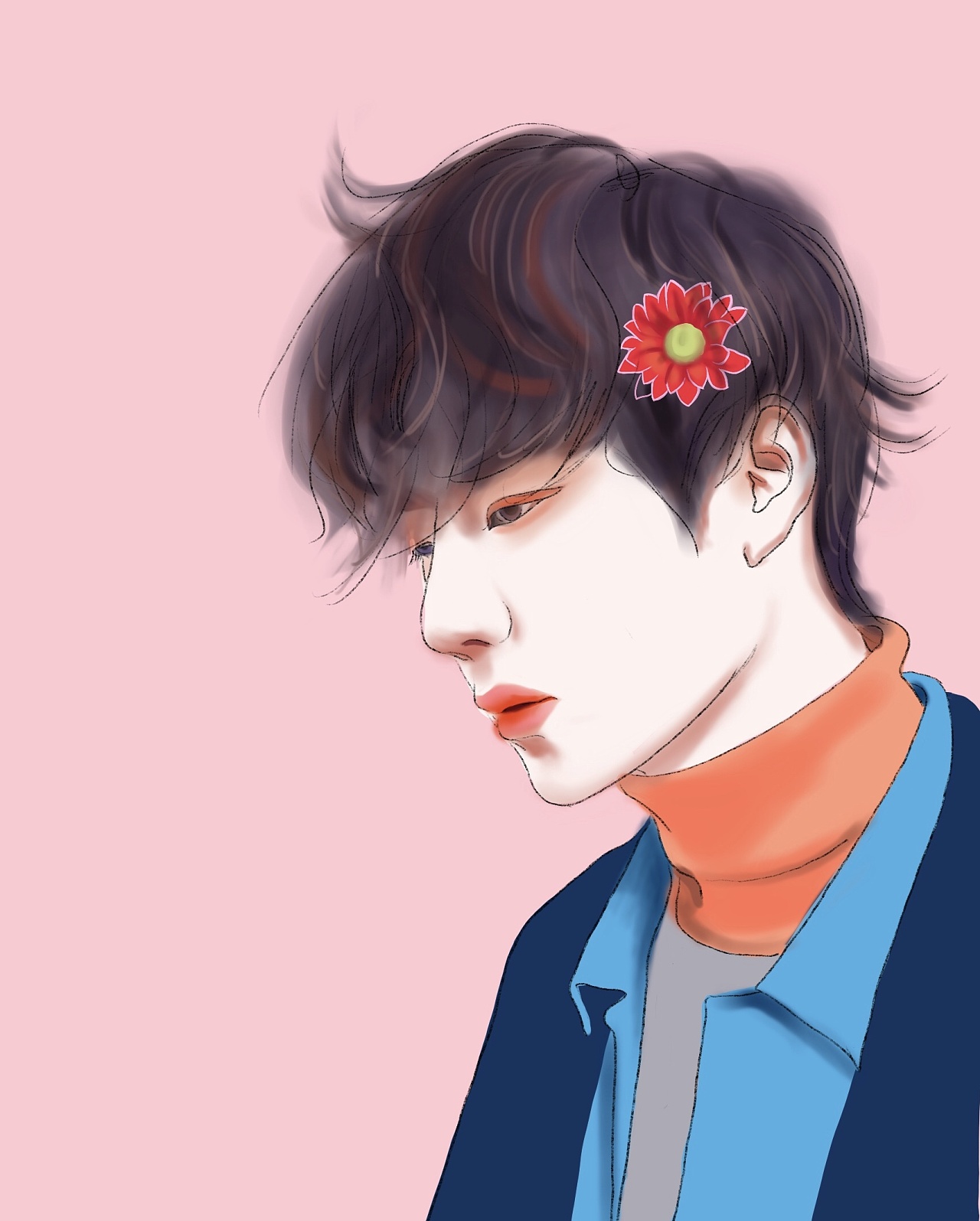 王一博|纯艺术|绘画|张扬的蘑菇头 - 原创作品 - 站酷 (zcool)