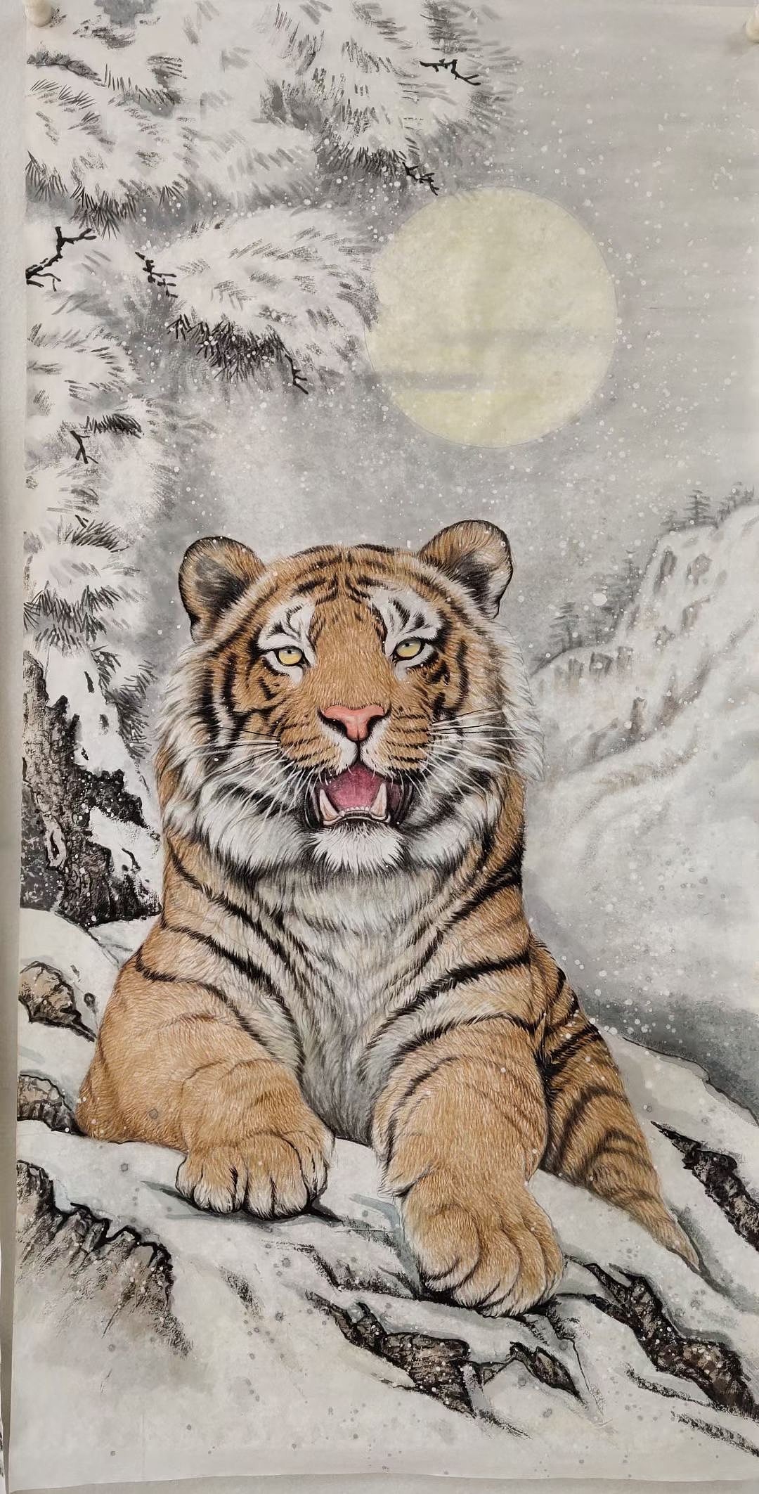 画家布永杰工笔虎