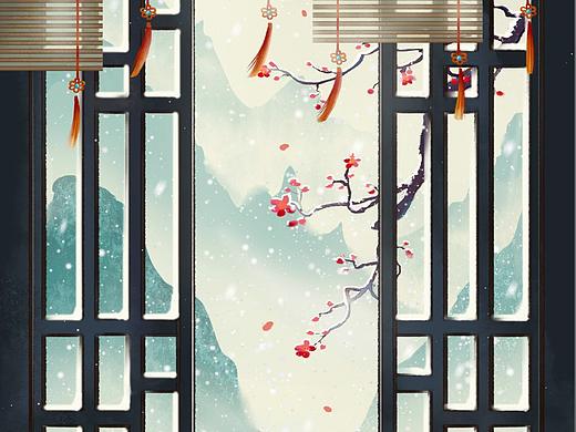 山居迎雪