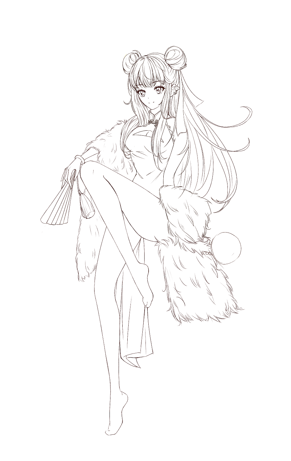 旗袍|动漫|单幅漫画|努力奋斗的渣渣_原创作品-站酷zcool