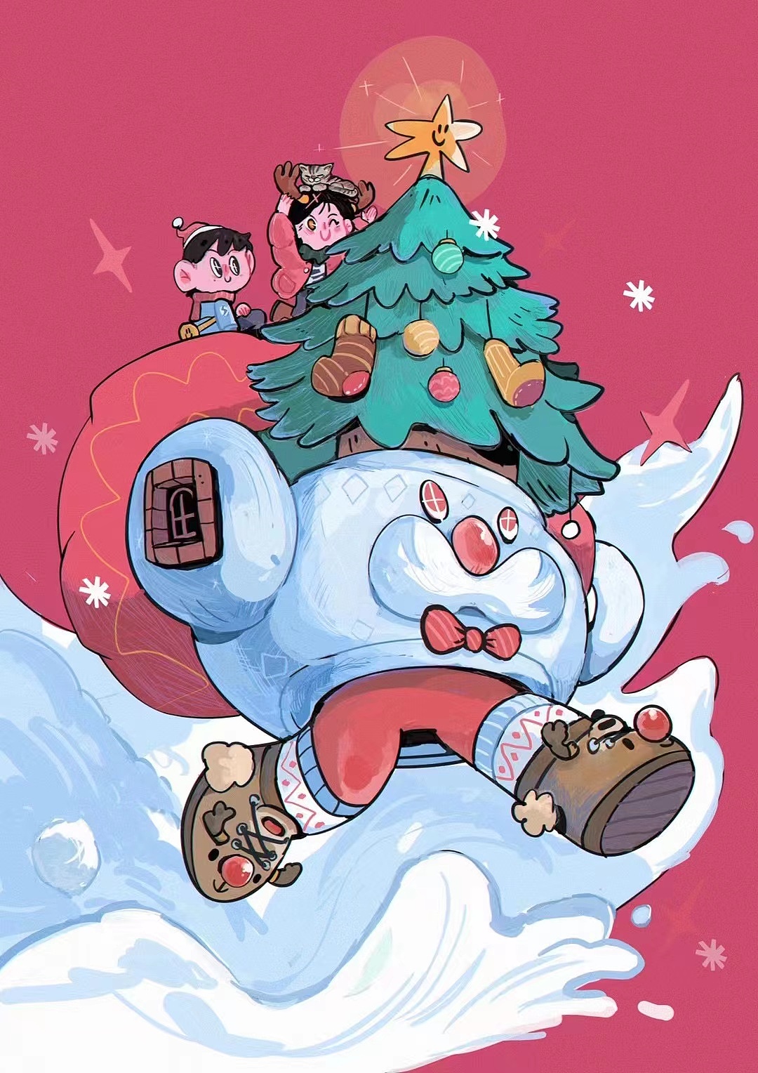 2022|TEAONE©“工作图>摸鱼”（图ZMjk0MjQzMDY4） - 新锐潮流插画 - 站酷设计师茶一GG原创素材 - 站酷ZCOOL