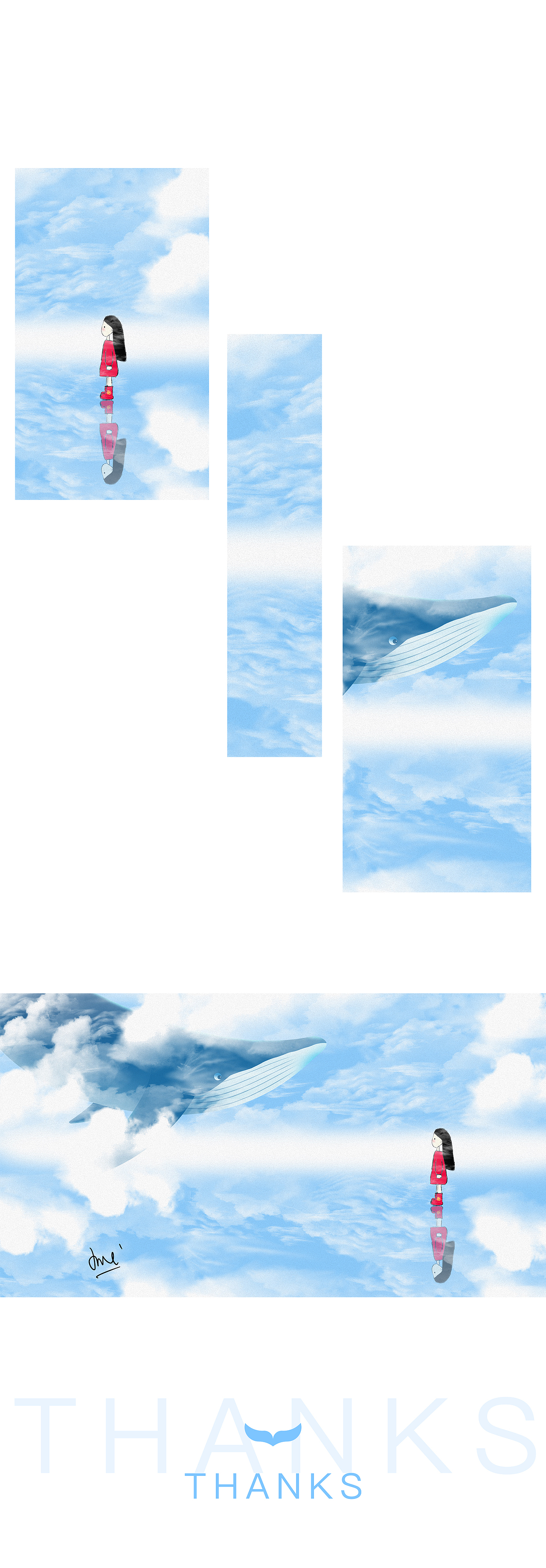 《鲸-插画》（图ZMTY3MDk3MzAw） - 儿童插画 - 站酷设计师一只浮游生物原创素材 - 站酷ZCOOL