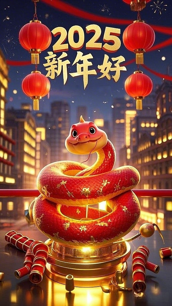 新年好!蛇年海报