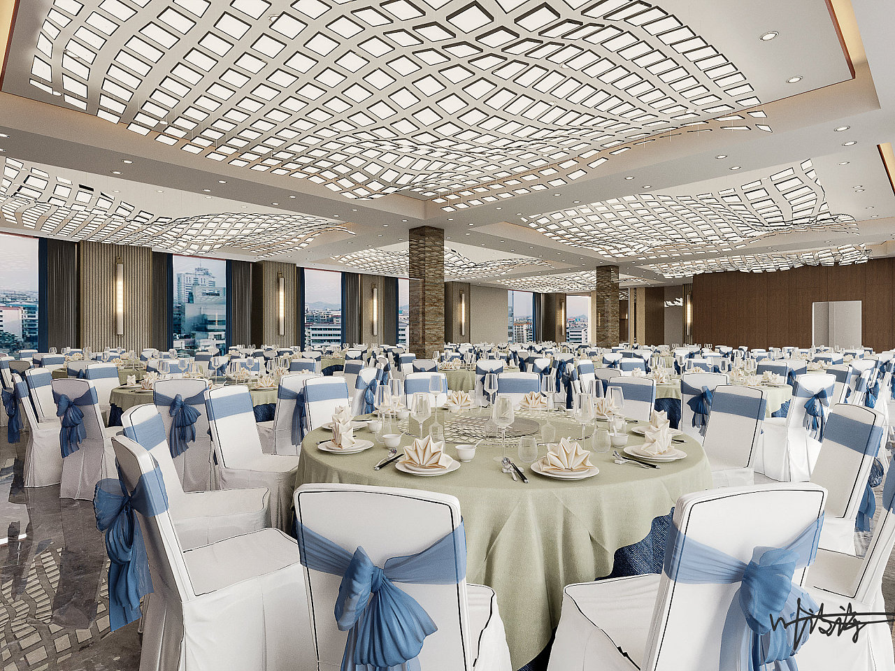 餐饮|餐厅宴会厅设计|空间|酒店餐饮设计|诗诗小仙女 - 原创作品